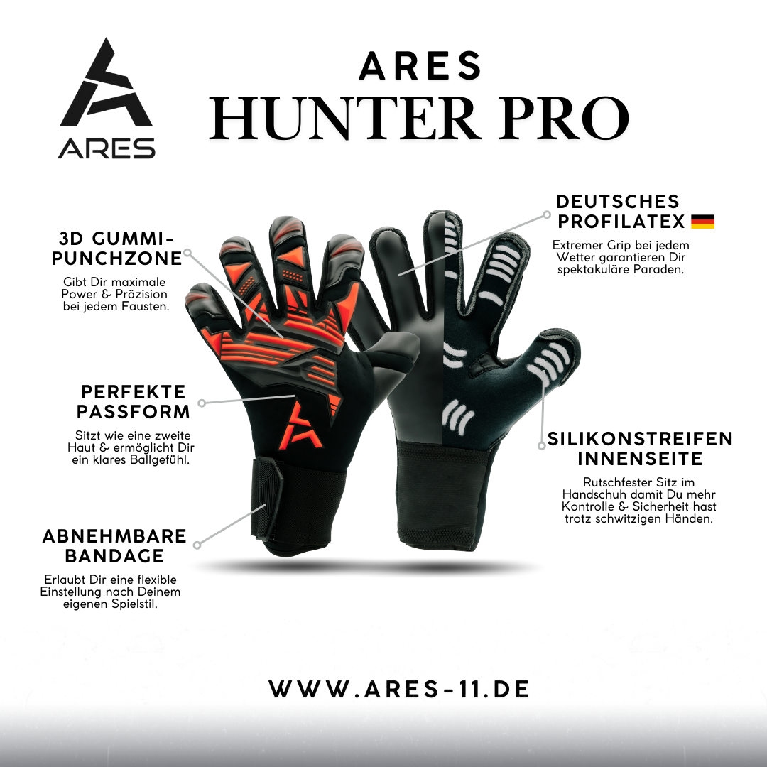 Hunter Pro Schwarz/Rot - Erwachsene